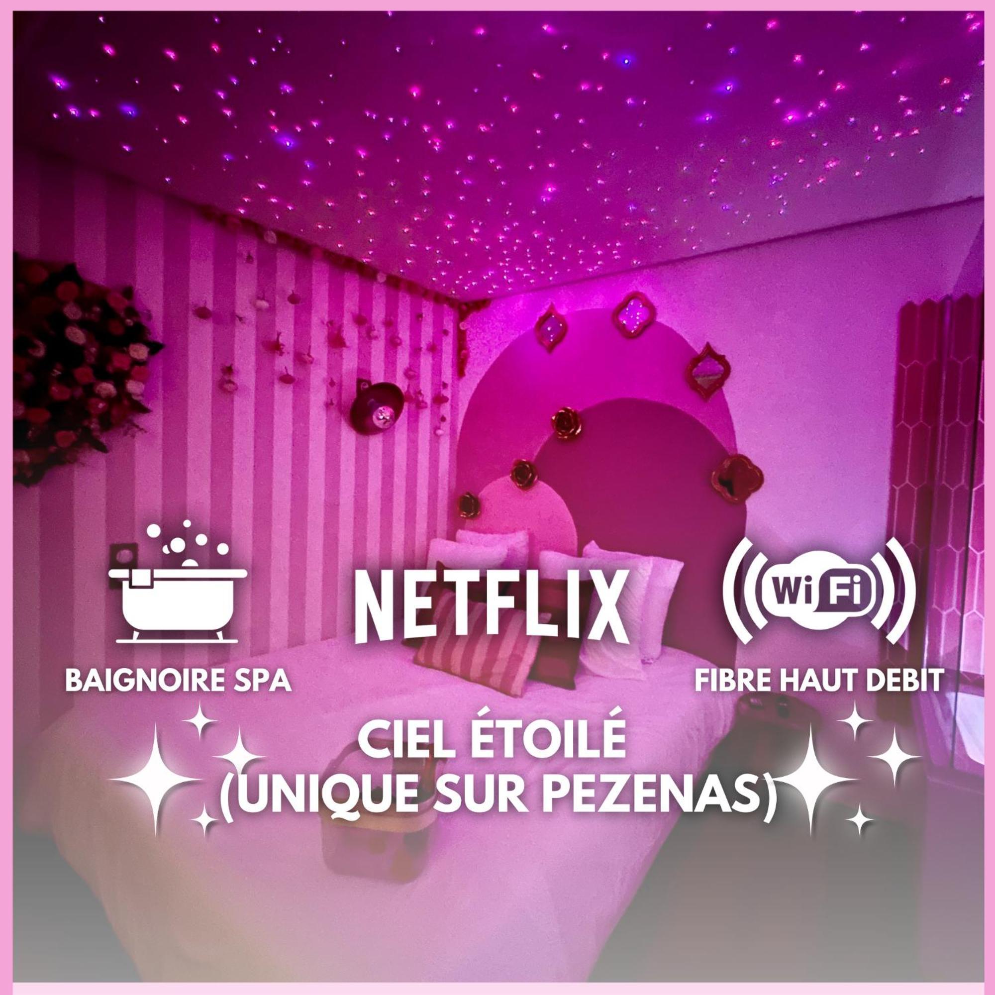 Romantic Room - Balneo - Ciel Etoile - Free Wifi - Netflix - Hyper Centre เปเซอนา ภายนอก รูปภาพ